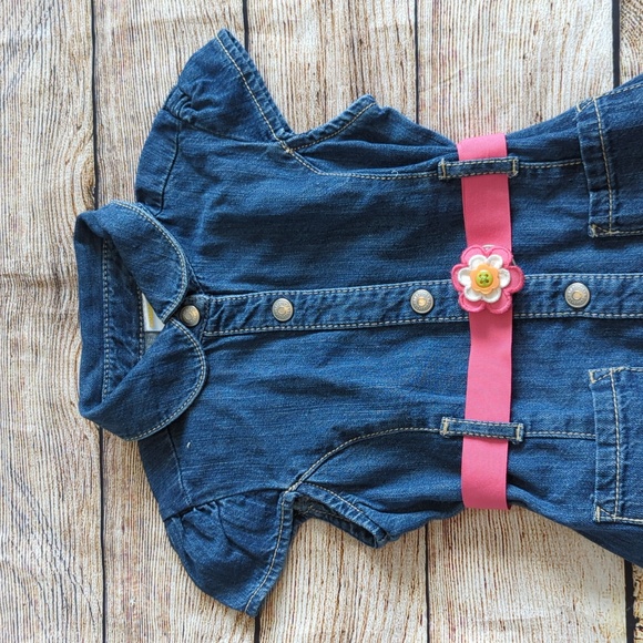 Gymboree Size 5 Denim Growing Flowers Dress - Picture 3 of 4